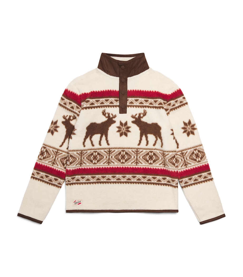 Ralph Lauren Kids Teddy Fleece Elk-Print Pullover (6-14 Years)