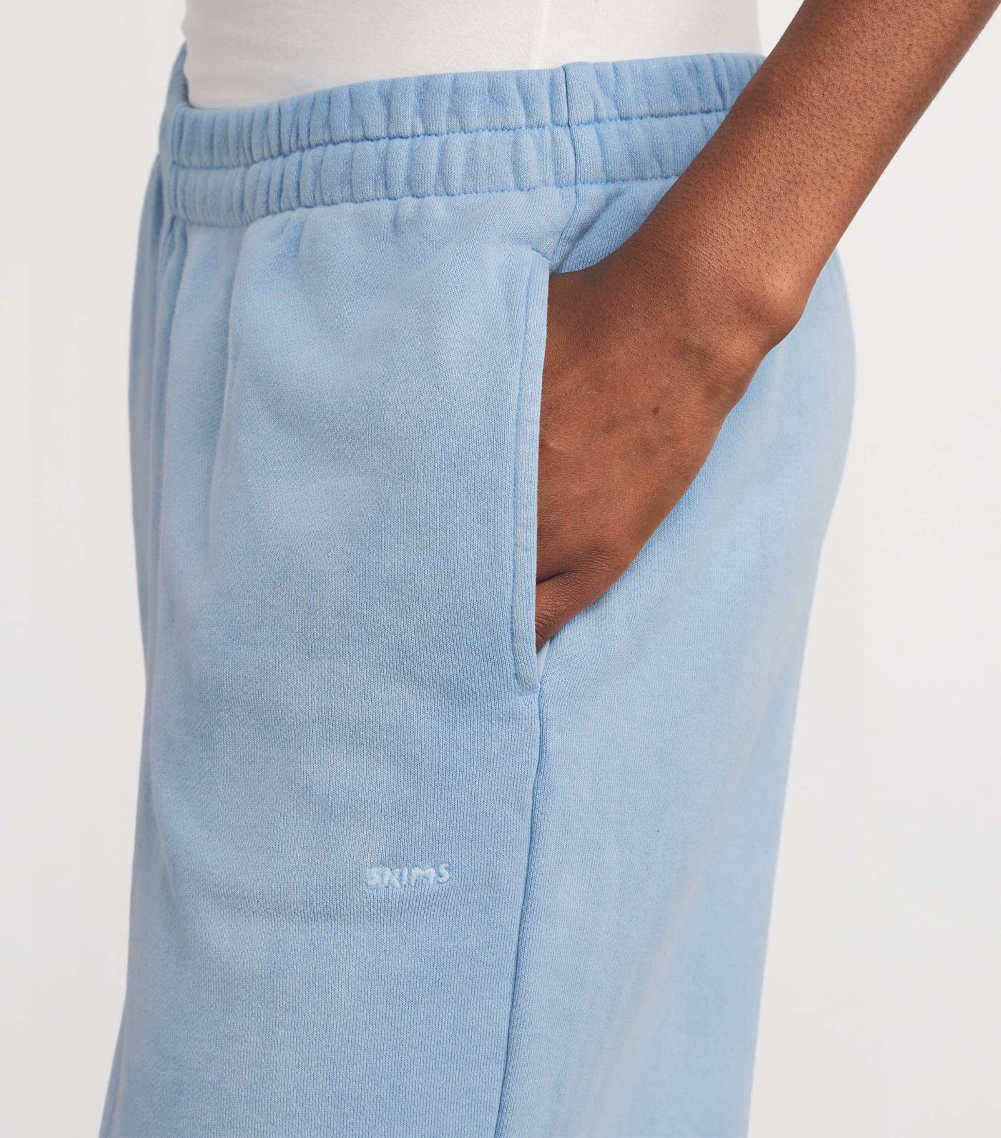 Blue French Terry Low-Rise Sweatpants