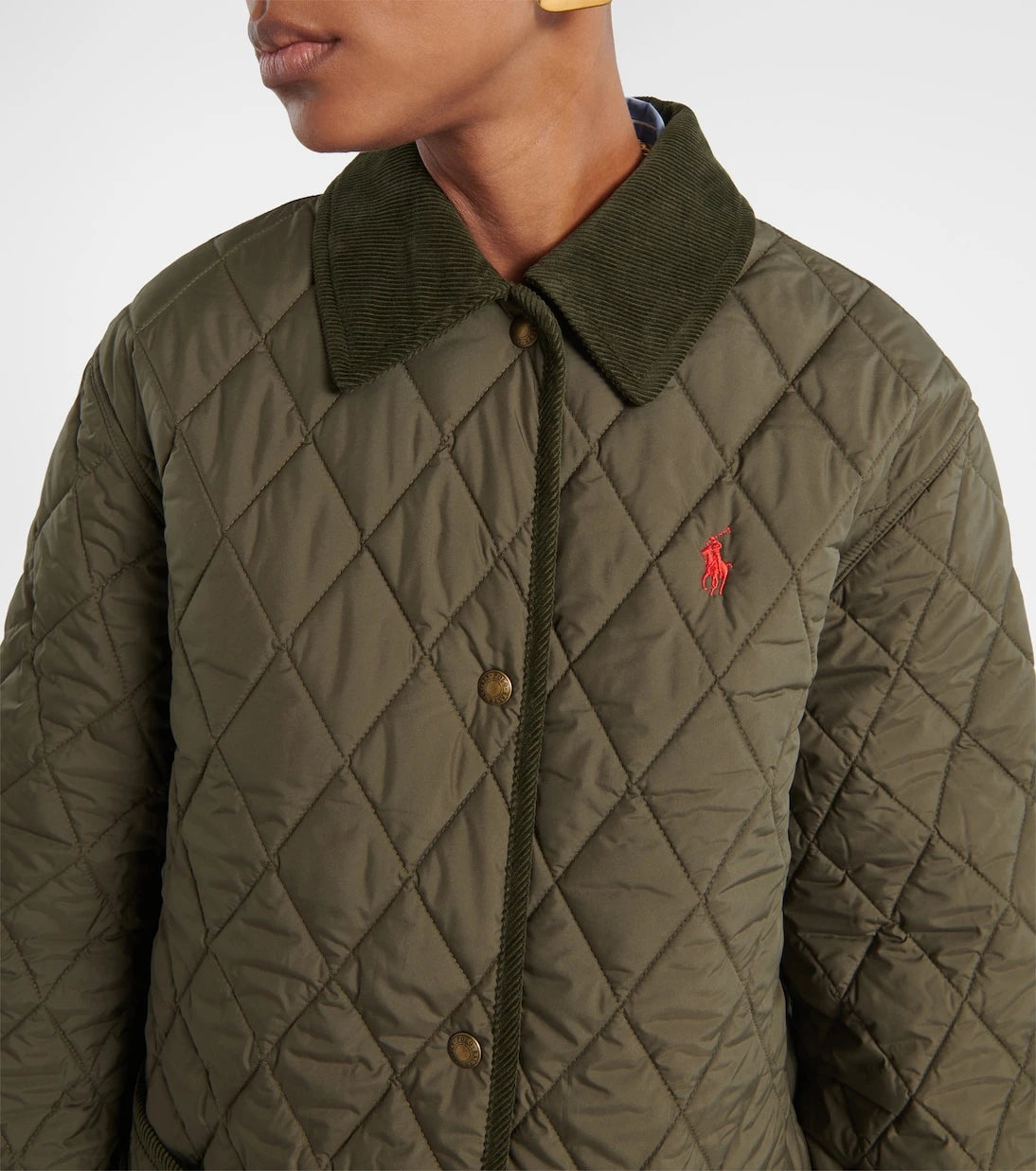 Polo Ralph Lauren - Quilted corduroy-trimmed jacket
