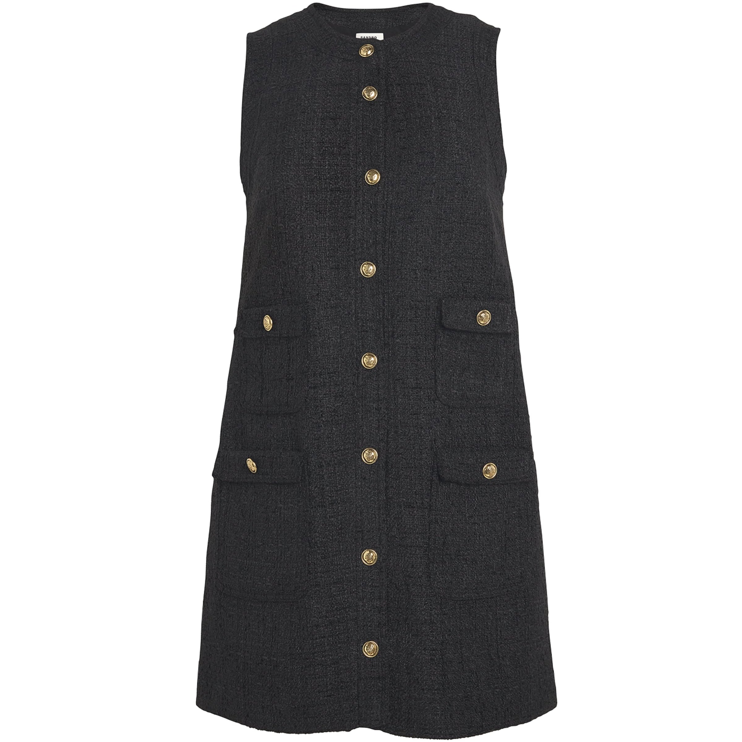 Tweed Mini Shift Dress BLACK