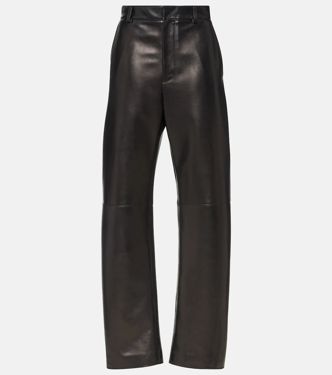 Bottega Veneta - High-rise leather wide-leg pants