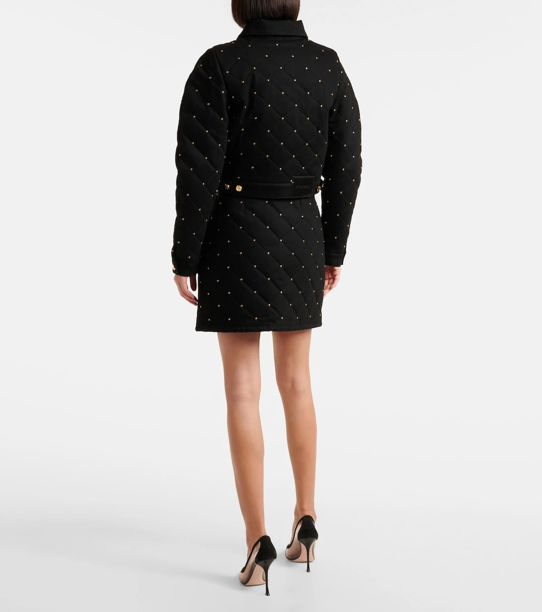 Nina Ricci - Embellished cropped denim jacket