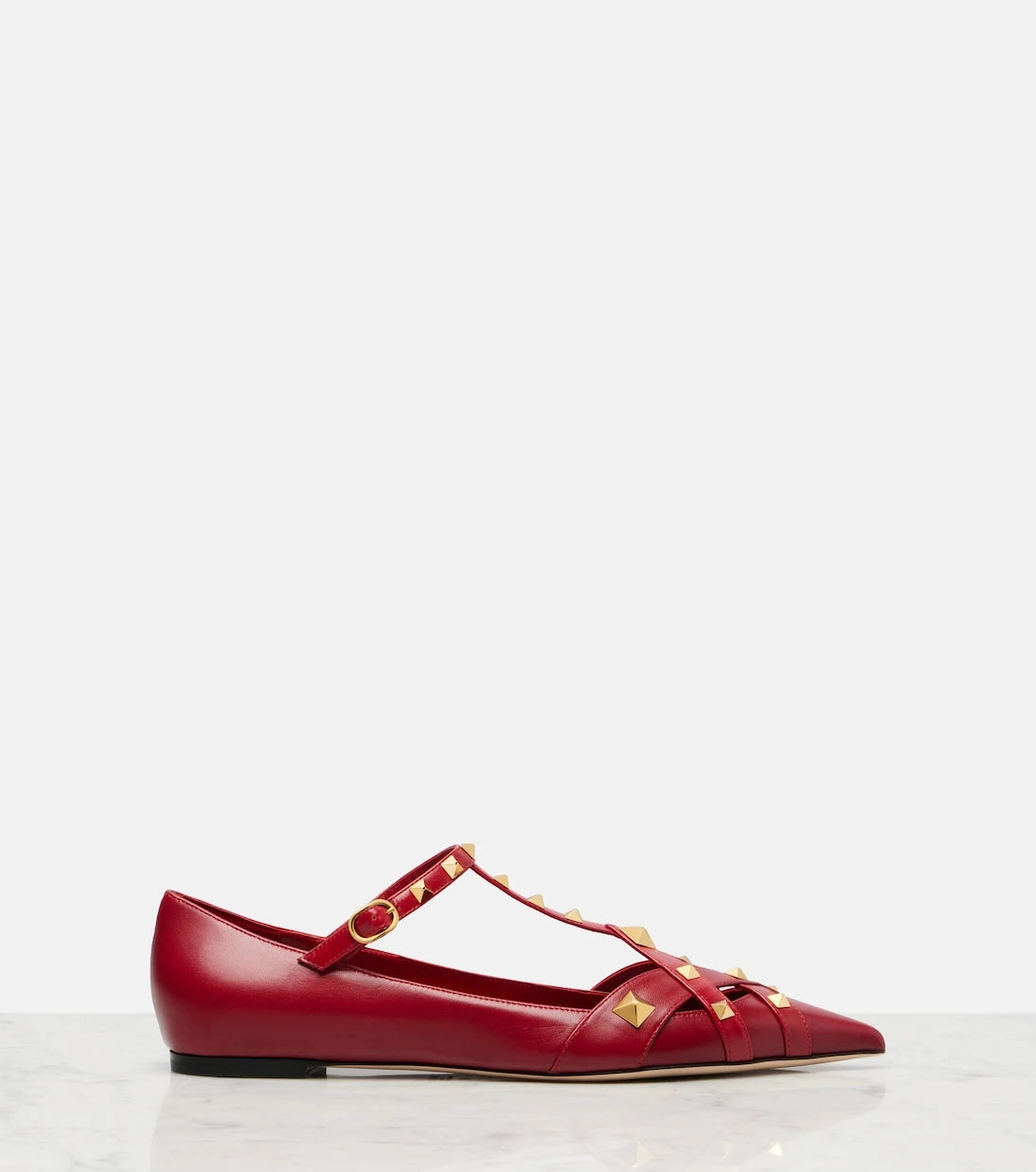 Valentino Garavani - Studdy leather ballet flats