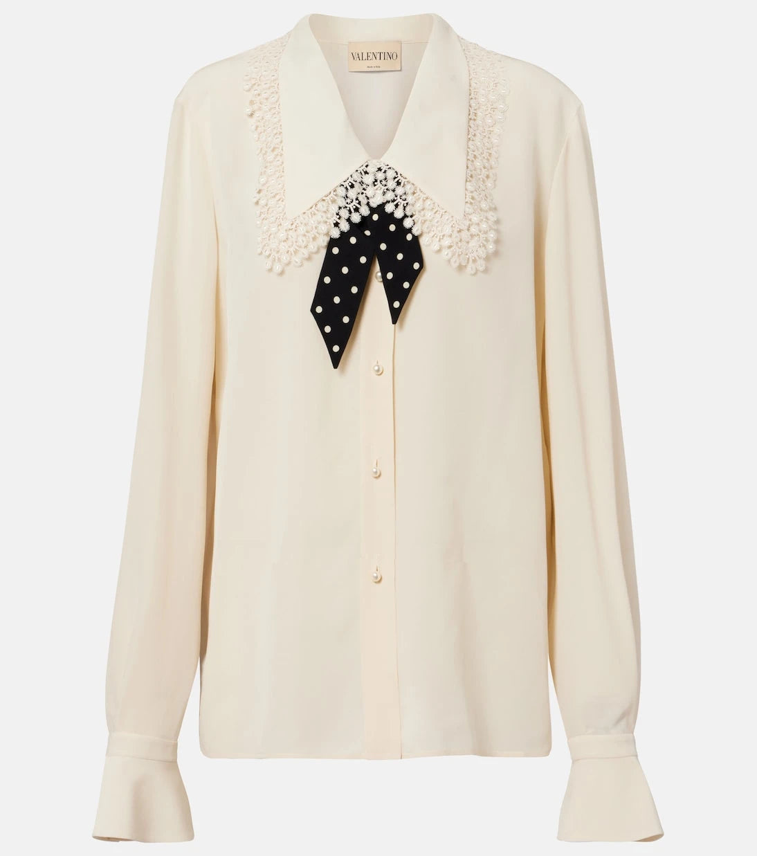 Valentino - Ruffled silk crêpe de chine blouse