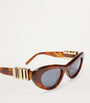 Brown Acetate Cocktail Cat-Eye Sunglasses