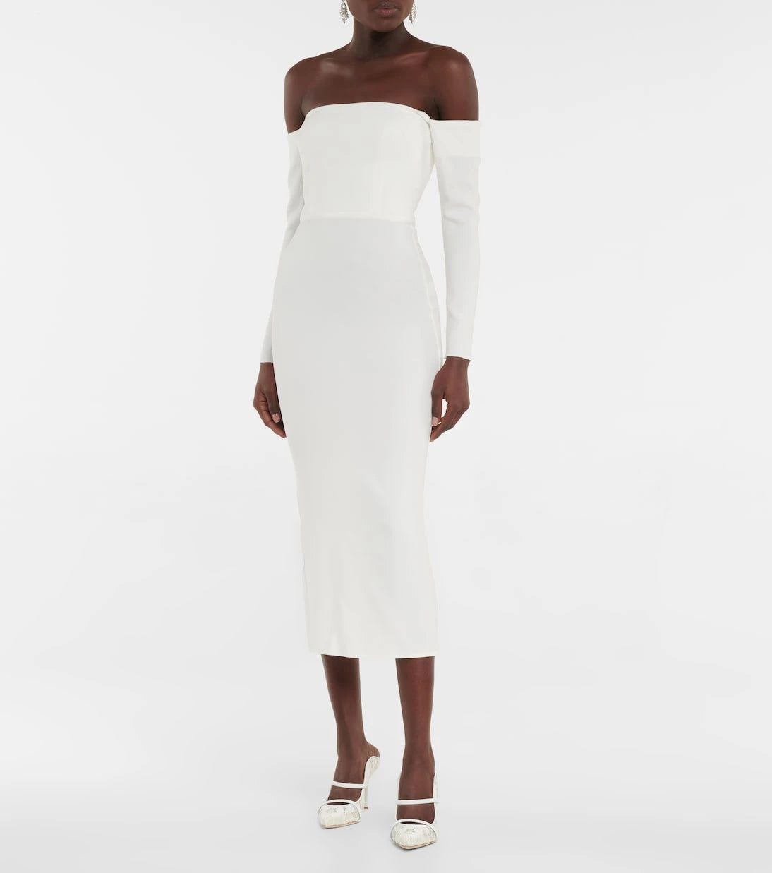 Alex Perry - Bridal Tate stretch-crêpe midi dress