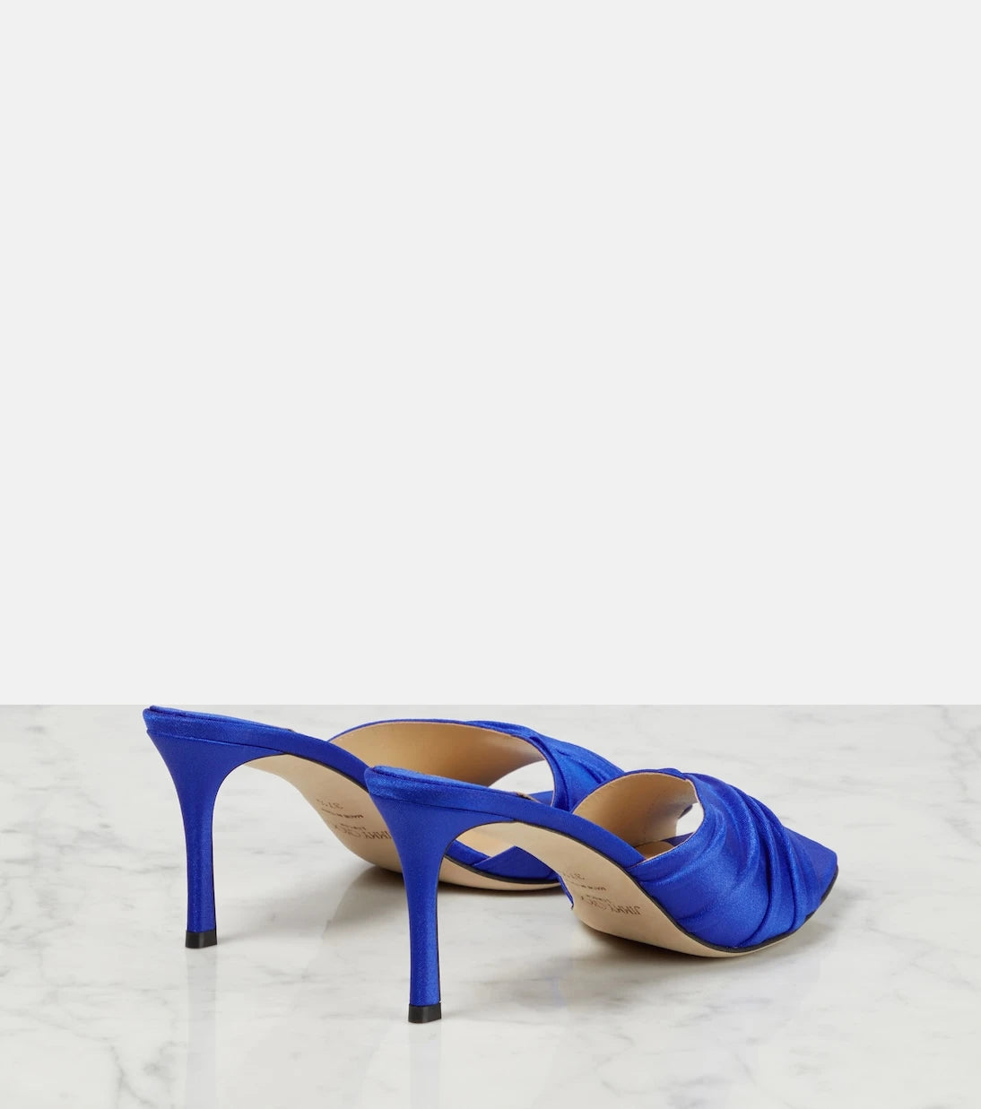 Jimmy Choo - Basil 75 jersey and leather mules