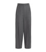 Max Mara Grey Stretch-Wool Flannel Trousers