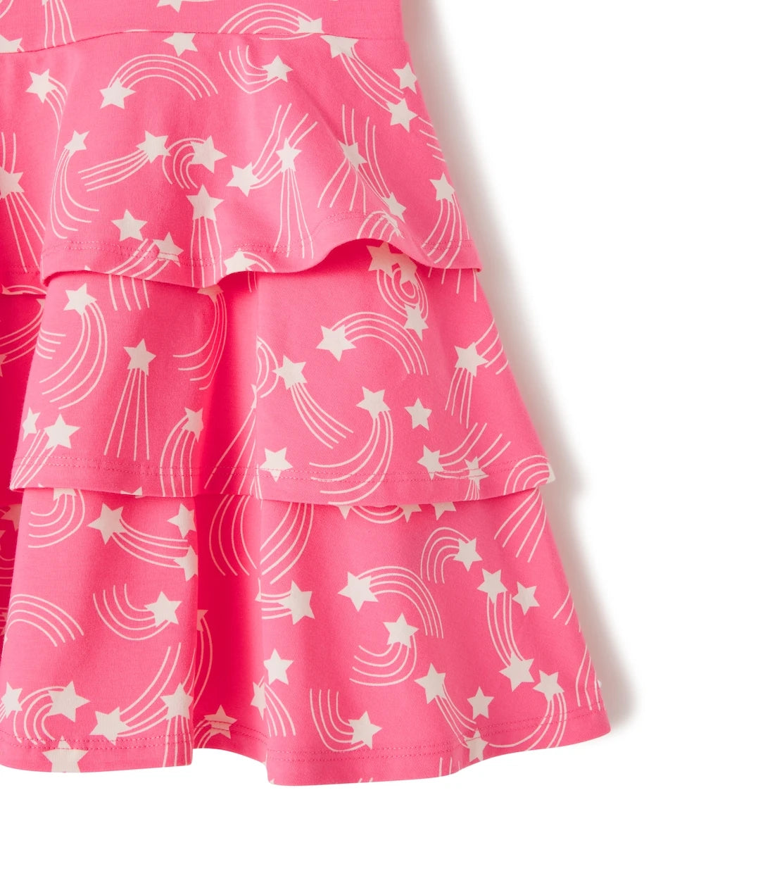 Mini Rodini - Printed tiered cotton-blend jersey dress