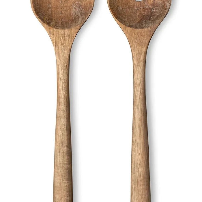 Byon akasya ağacından marul servis çatal-bıçak takımı 28 x 6,5 x 1,5 cm