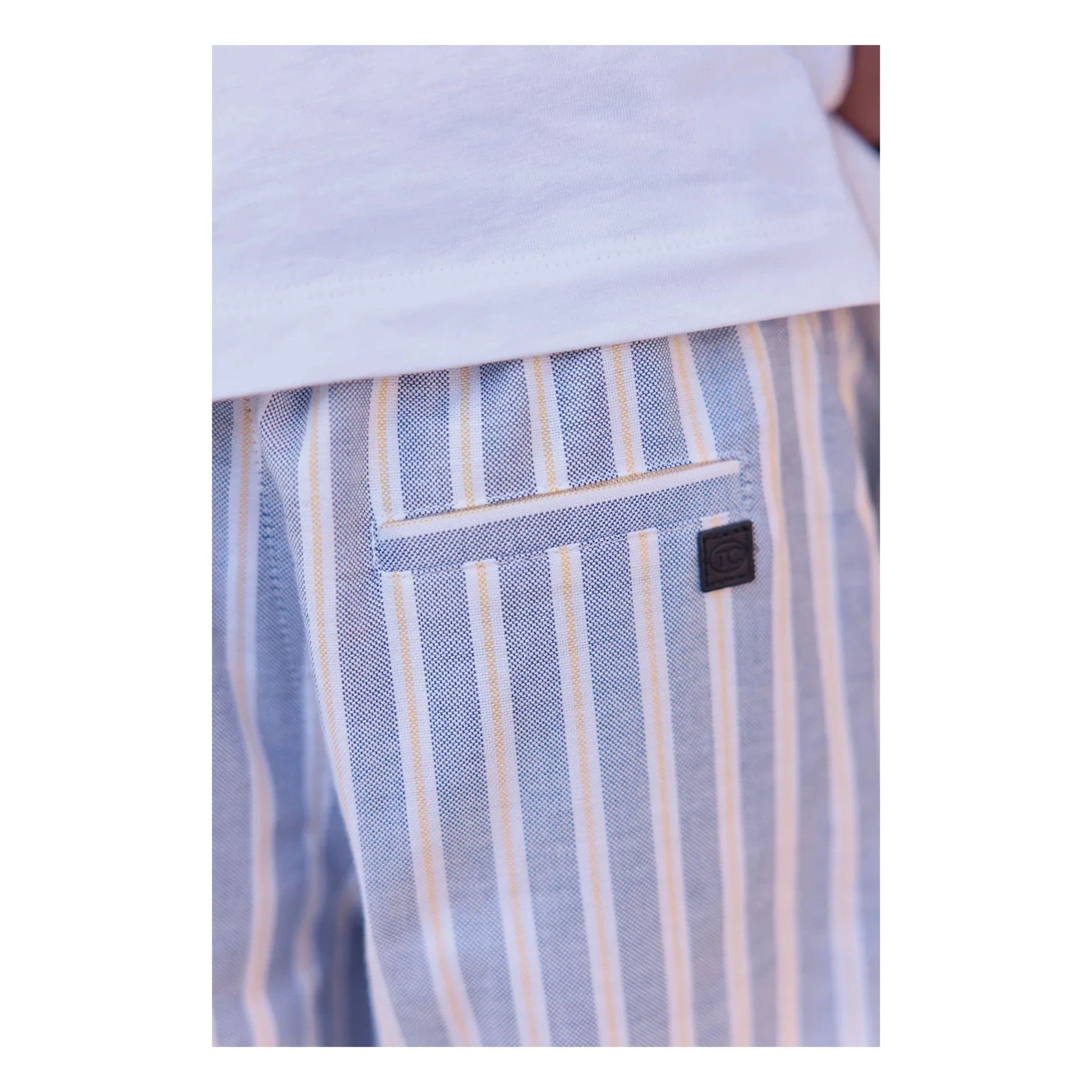 Tartine et Chocolat - Striped Hem Shorts | Indigo blue