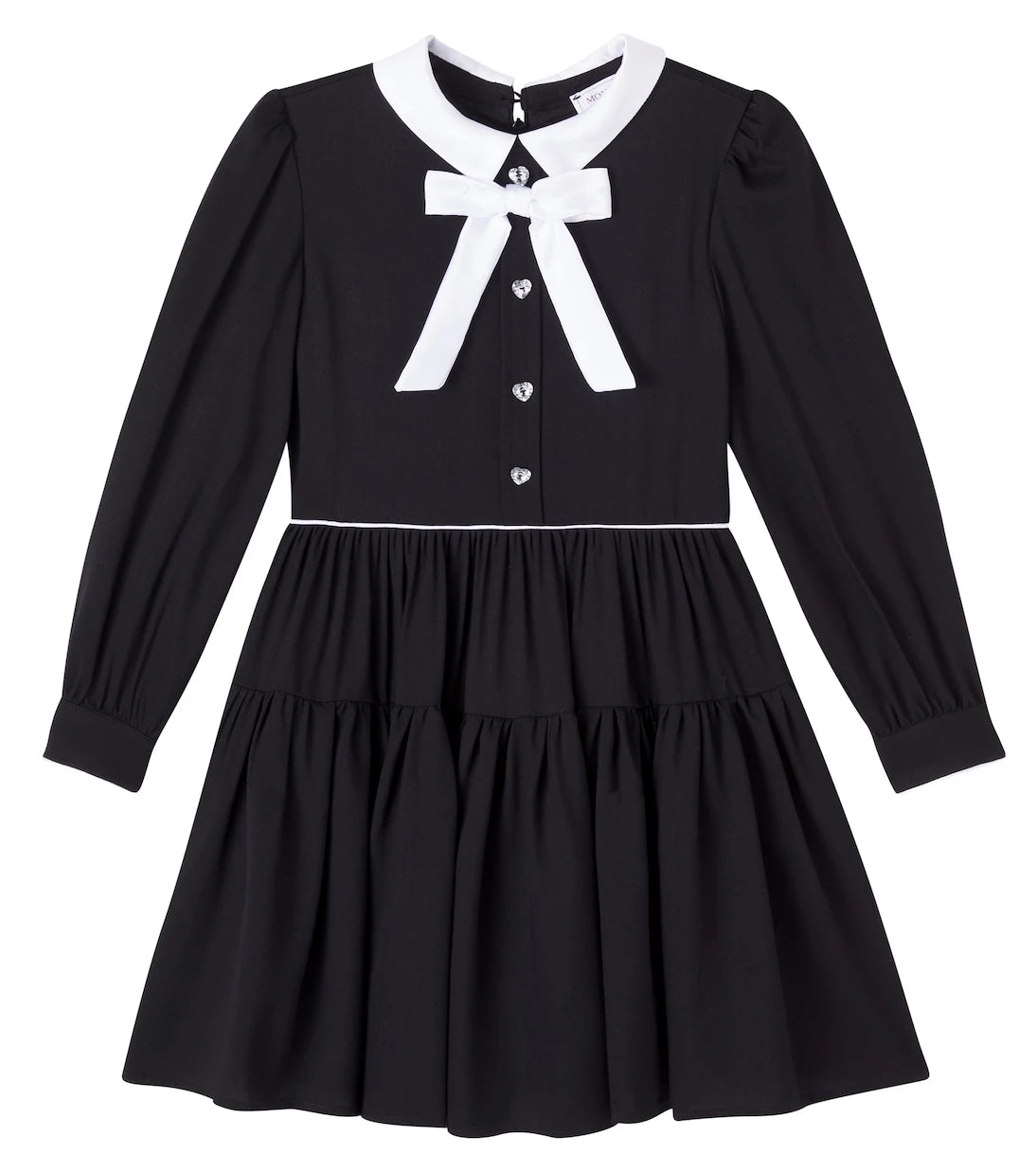 Monnalisa - Bow-detail gathered dress