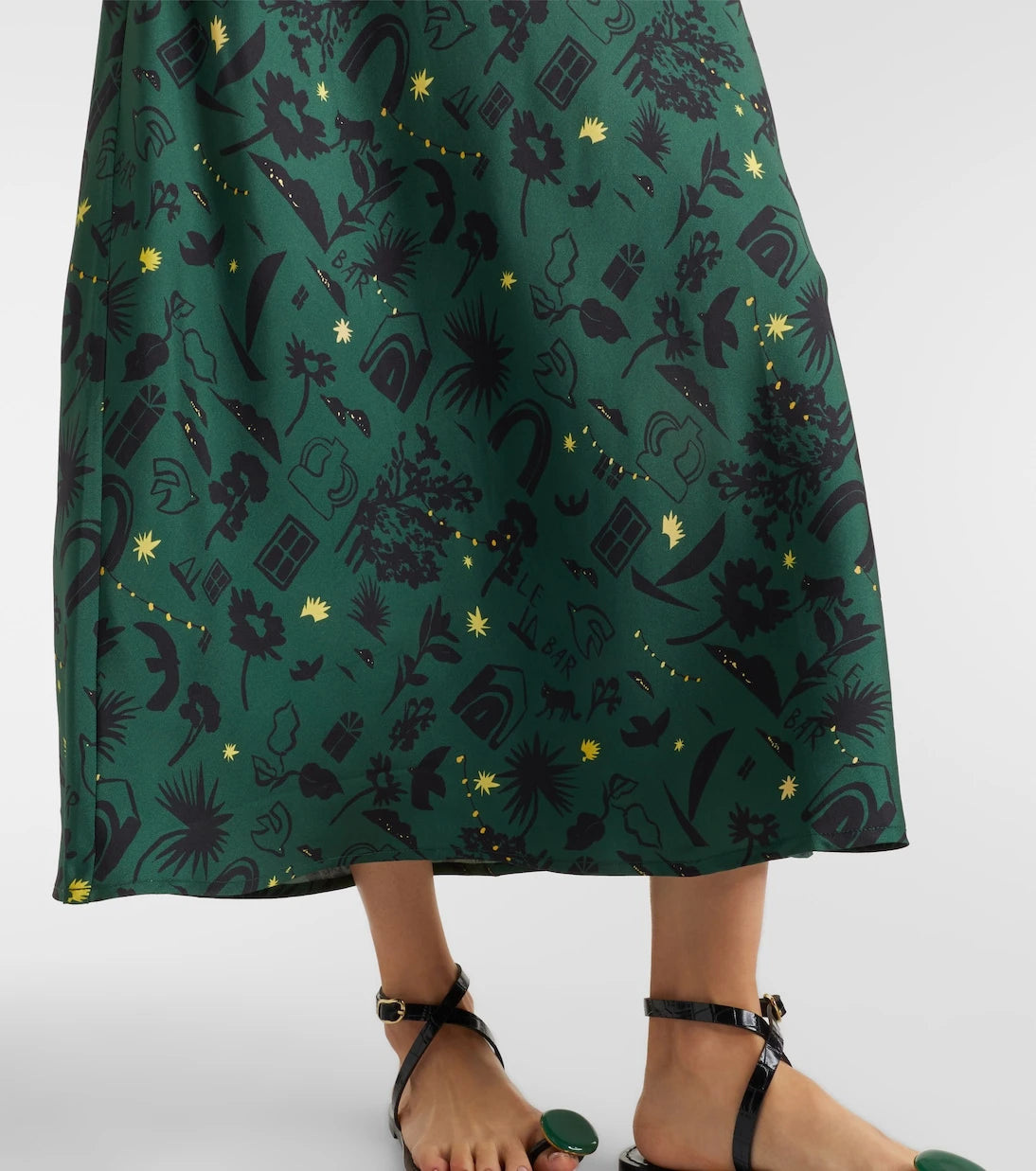 Asceno - Valencia printed silk charmeuse maxi dress