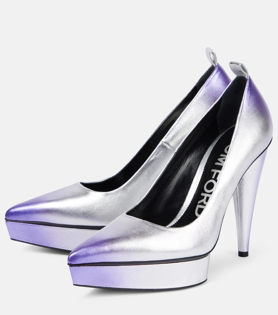 Tom Ford - Metallic leather platform pumps