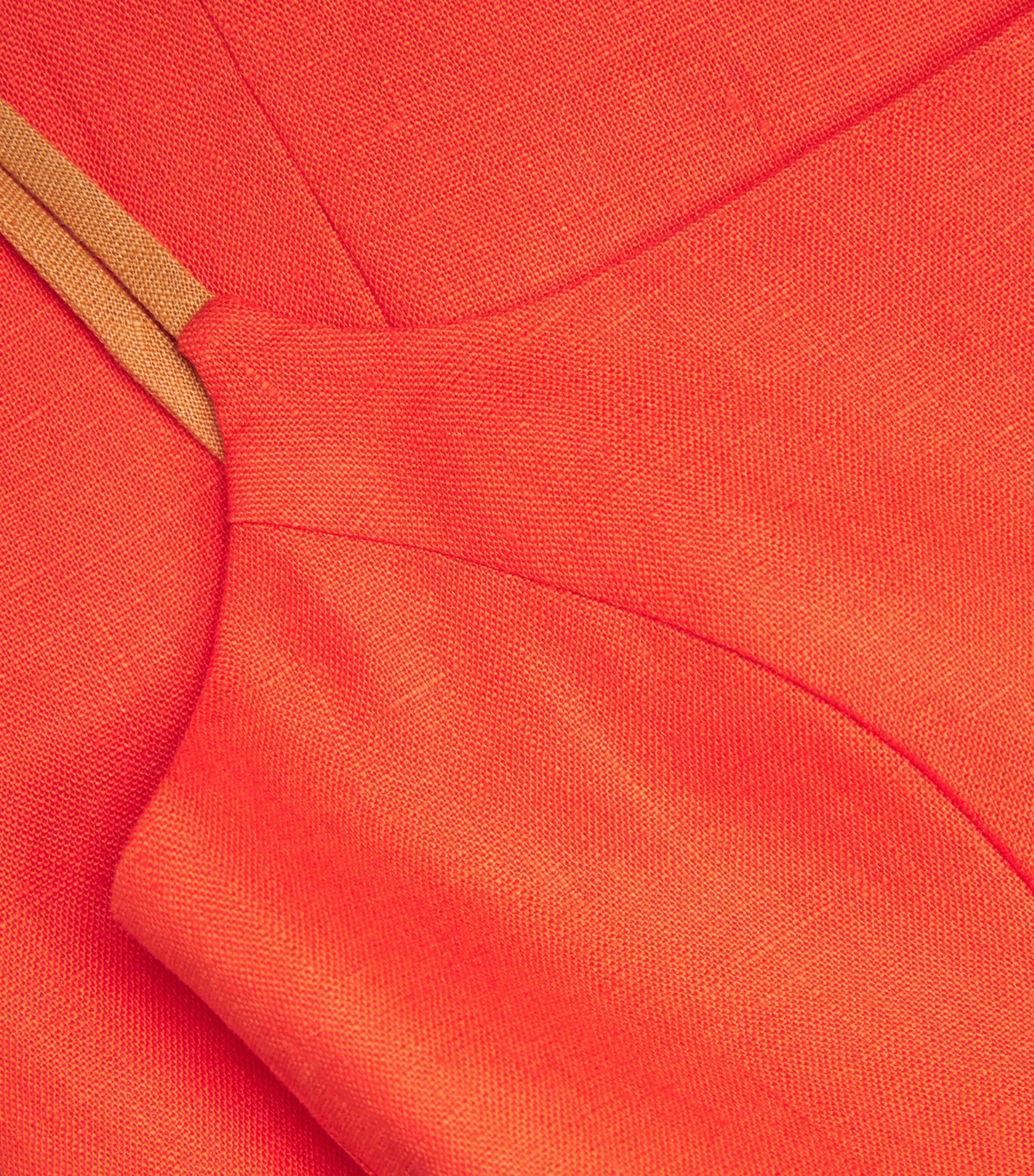 Orange Linen Panettone Mini Dress