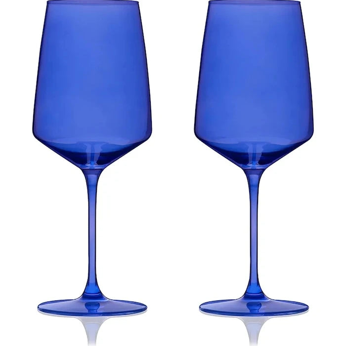 Viski комплект чаши за вино от цветно стъкло 650 ml