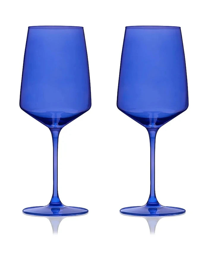 Viski комплект чаши за вино от цветно стъкло 650 ml