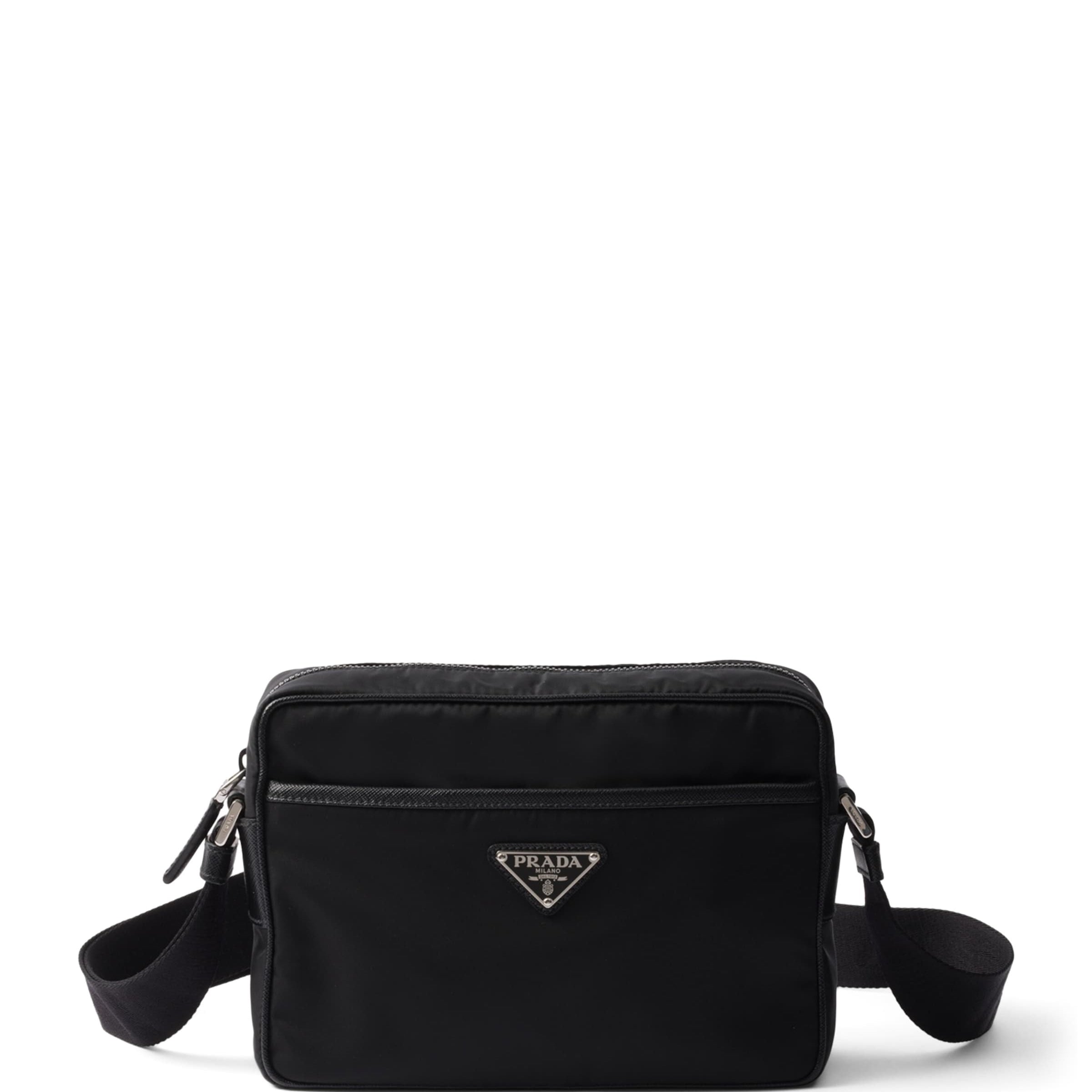 Prada Re-Nylon Saffiano Leather-Trim Shoulder Bag