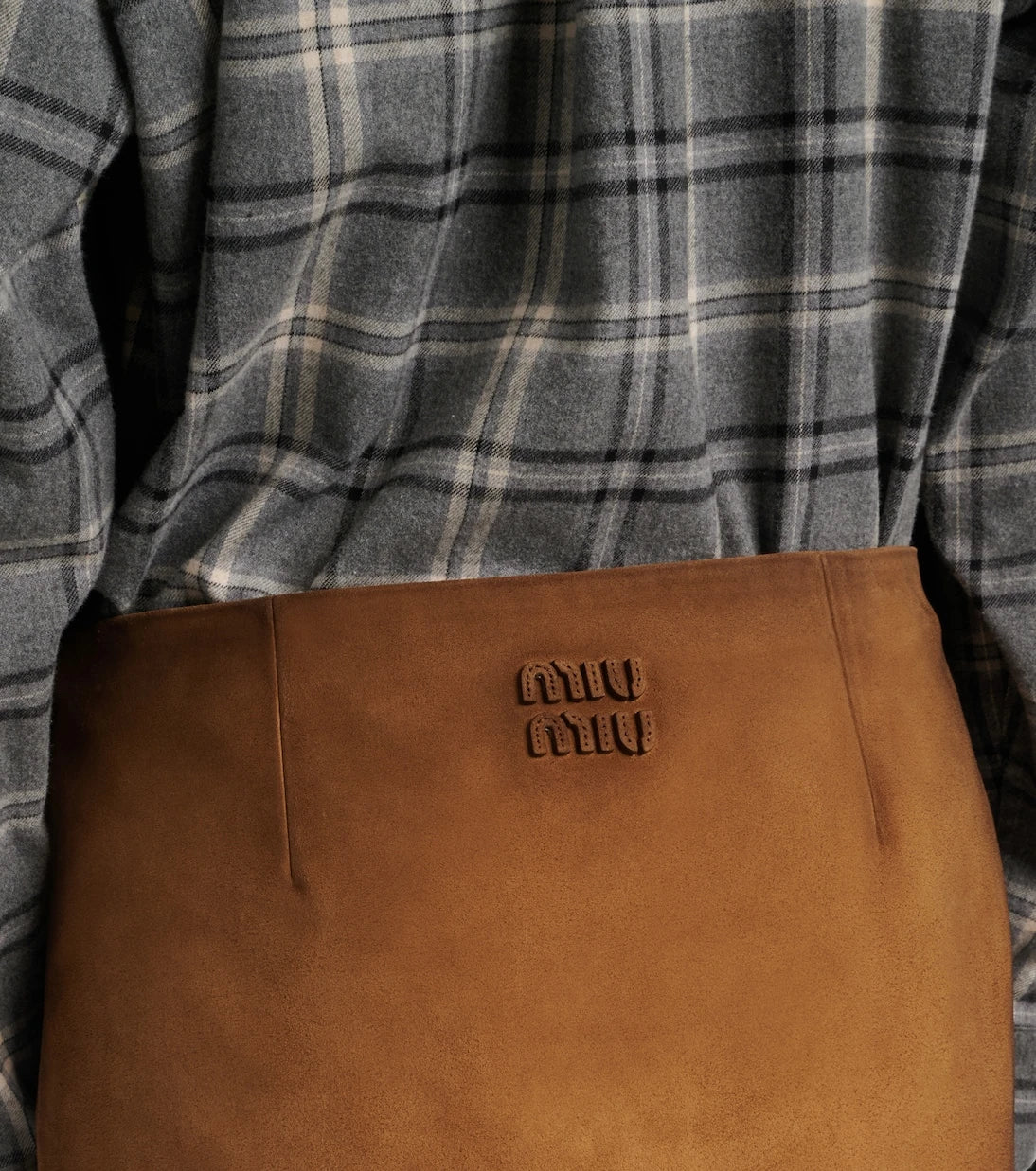Miu Miu - Suede miniskirt