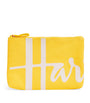 Yellow Medium Cotton Logo Pouch