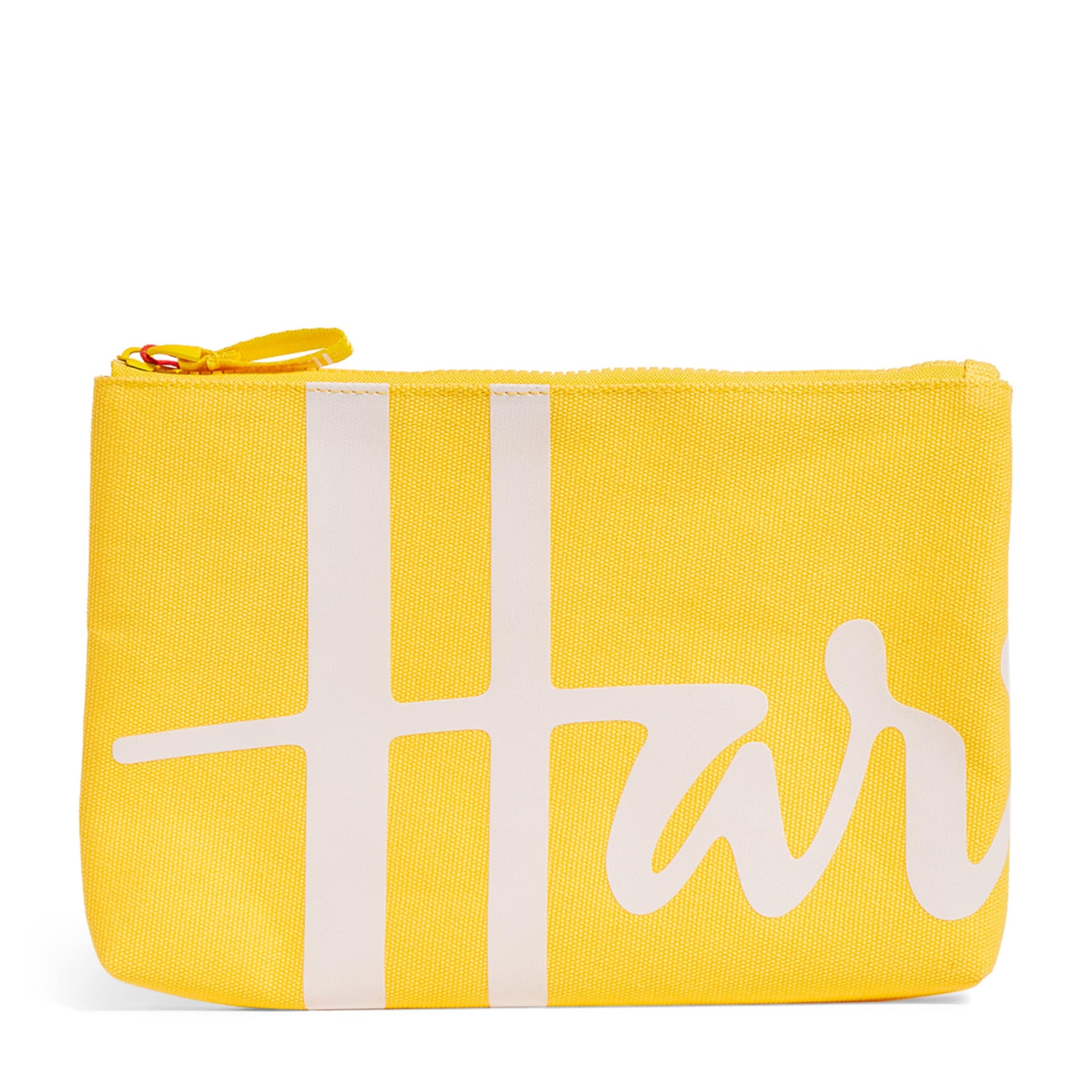 Yellow Medium Cotton Logo Pouch