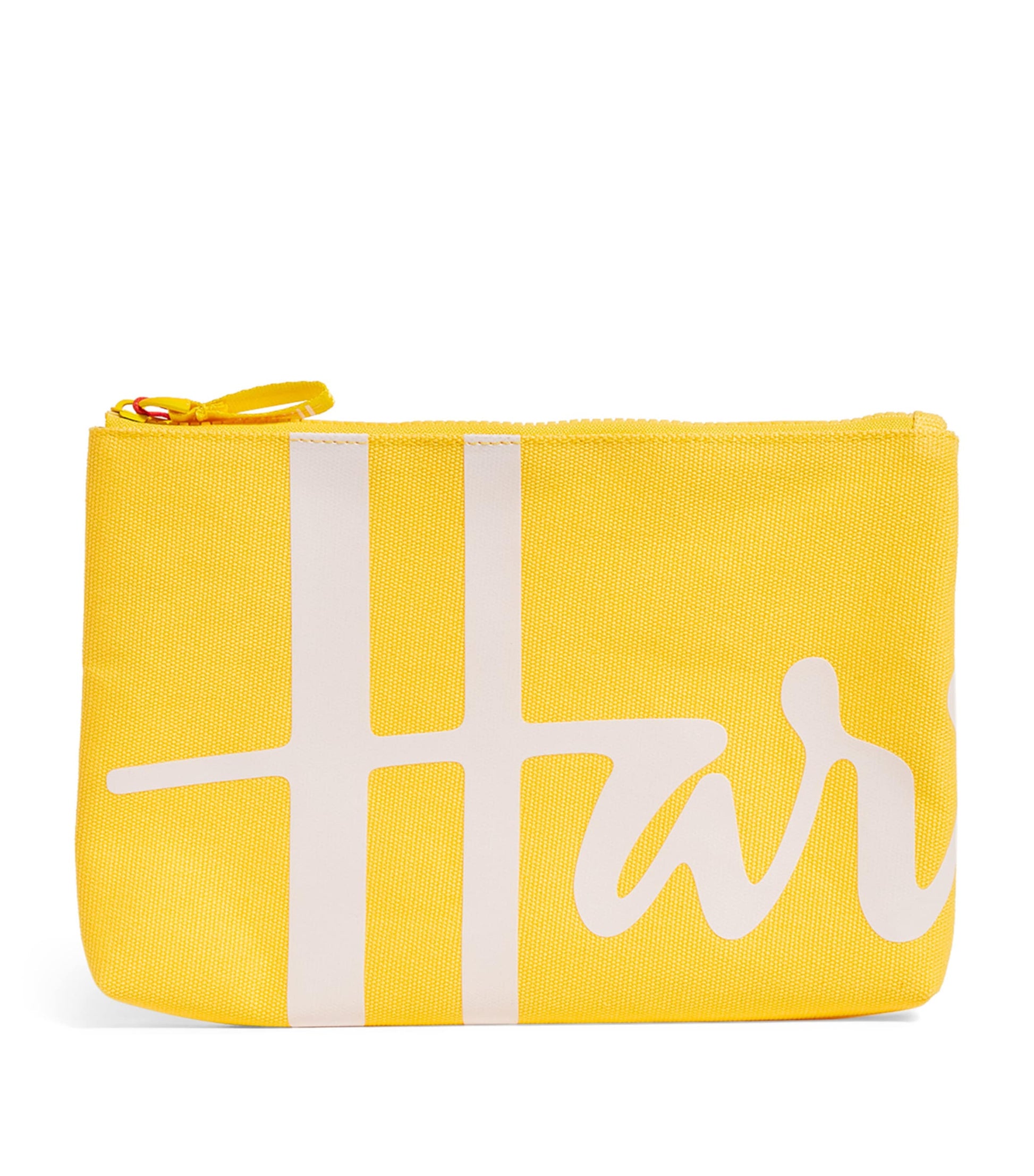 Yellow Medium Cotton Logo Pouch