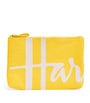 Yellow Medium Cotton Logo Pouch