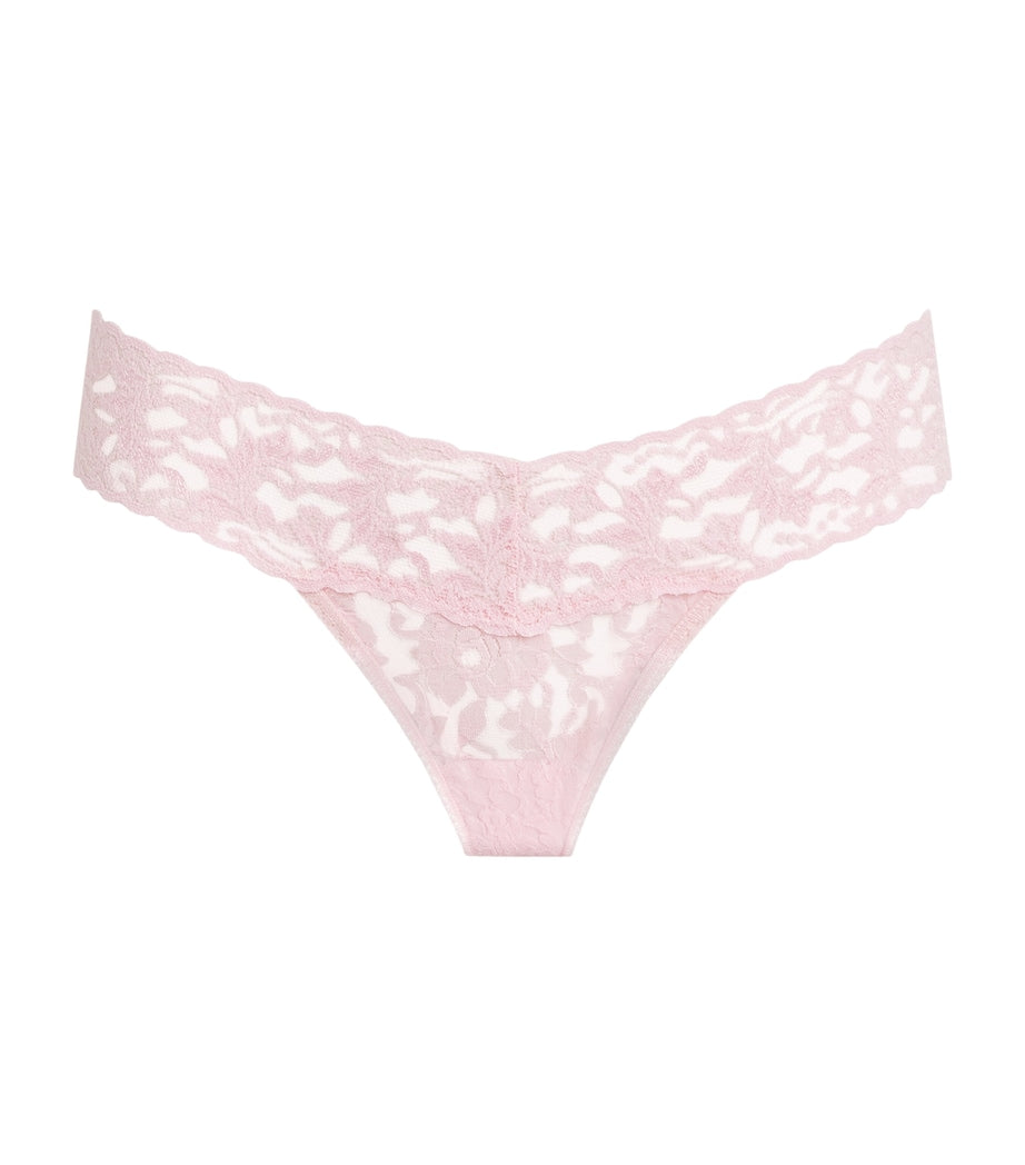 Hanky Panky Pink Lace Low-Rise Thong
