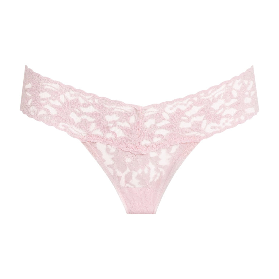 Hanky Panky Pink Lace Low-Rise Thong