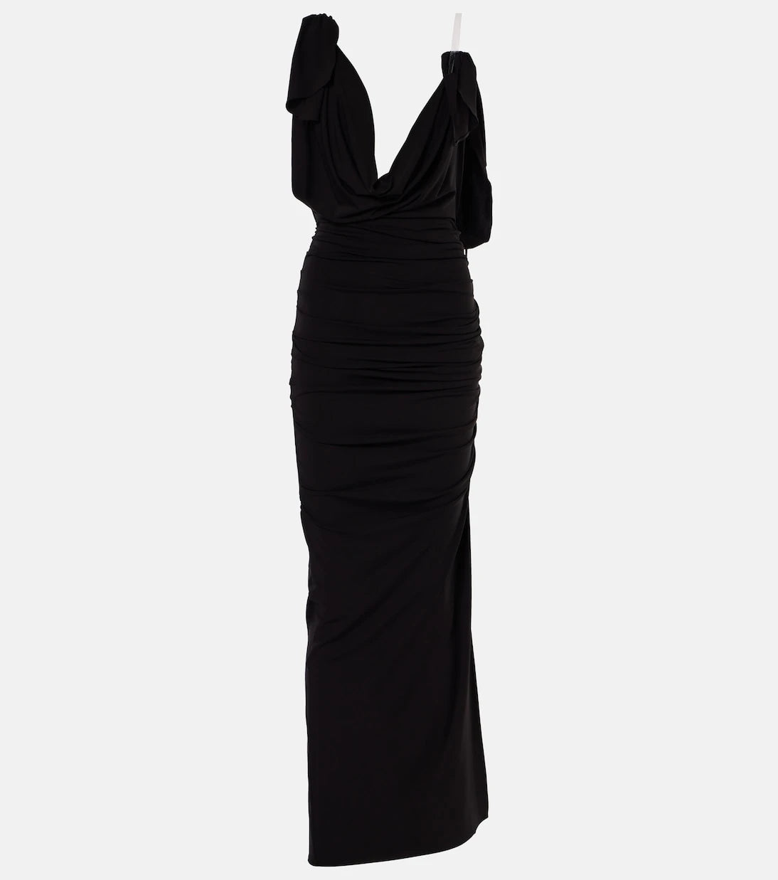 The Attico - Ruched draped jersey gown