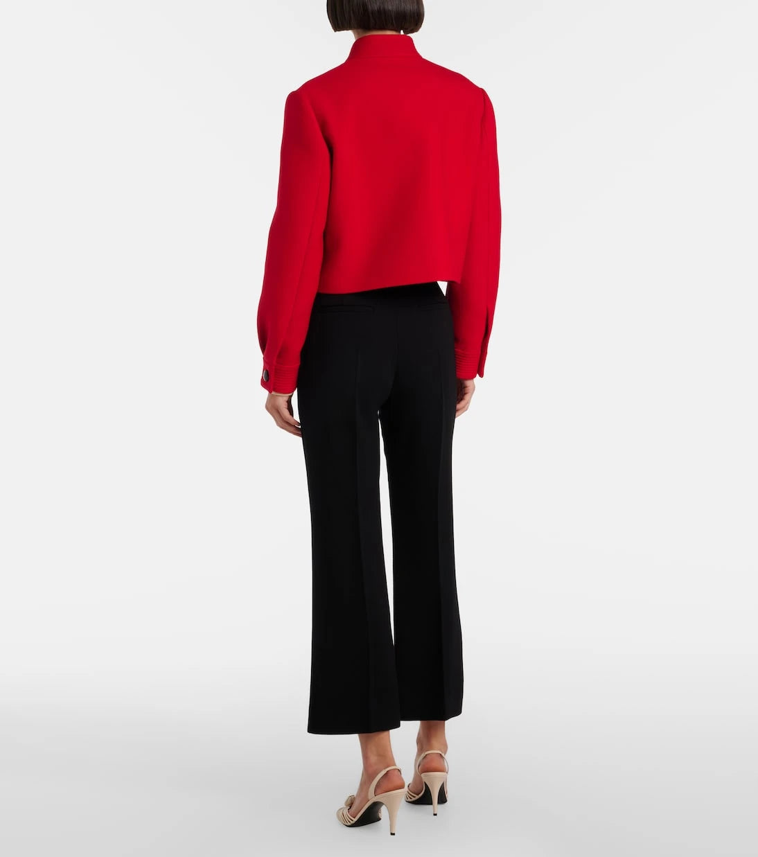 Valentino - VGold virgin wool crêpe straight pants