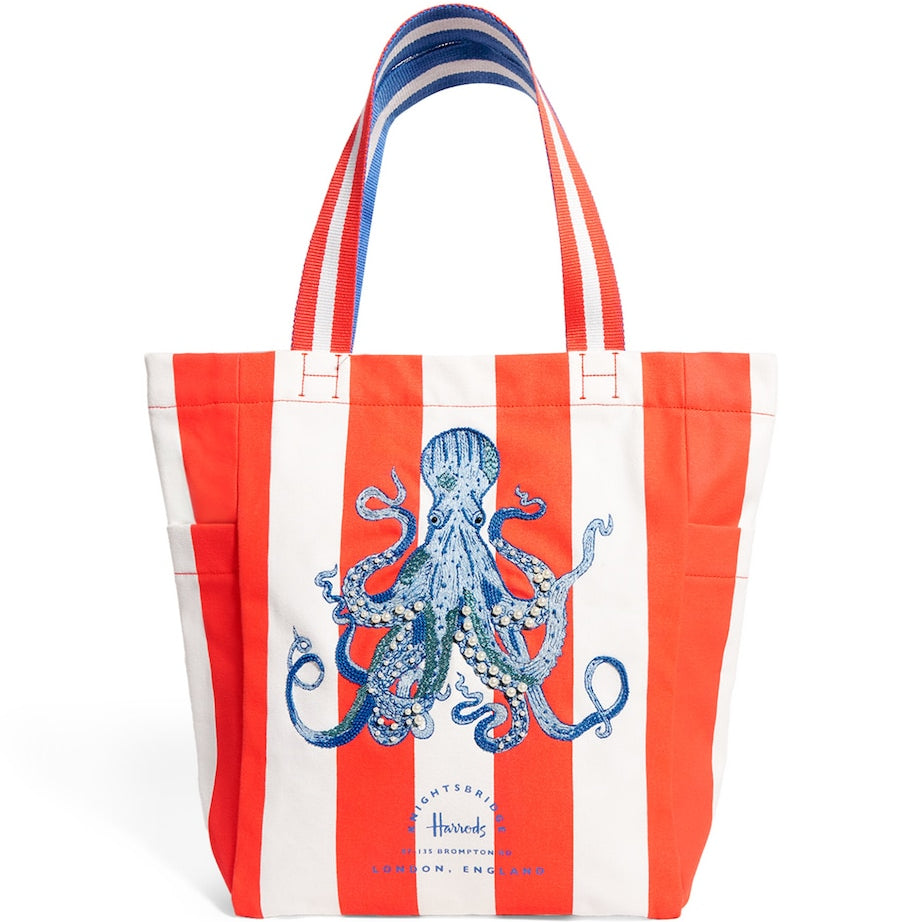 Embellished Octopus Tote Bag