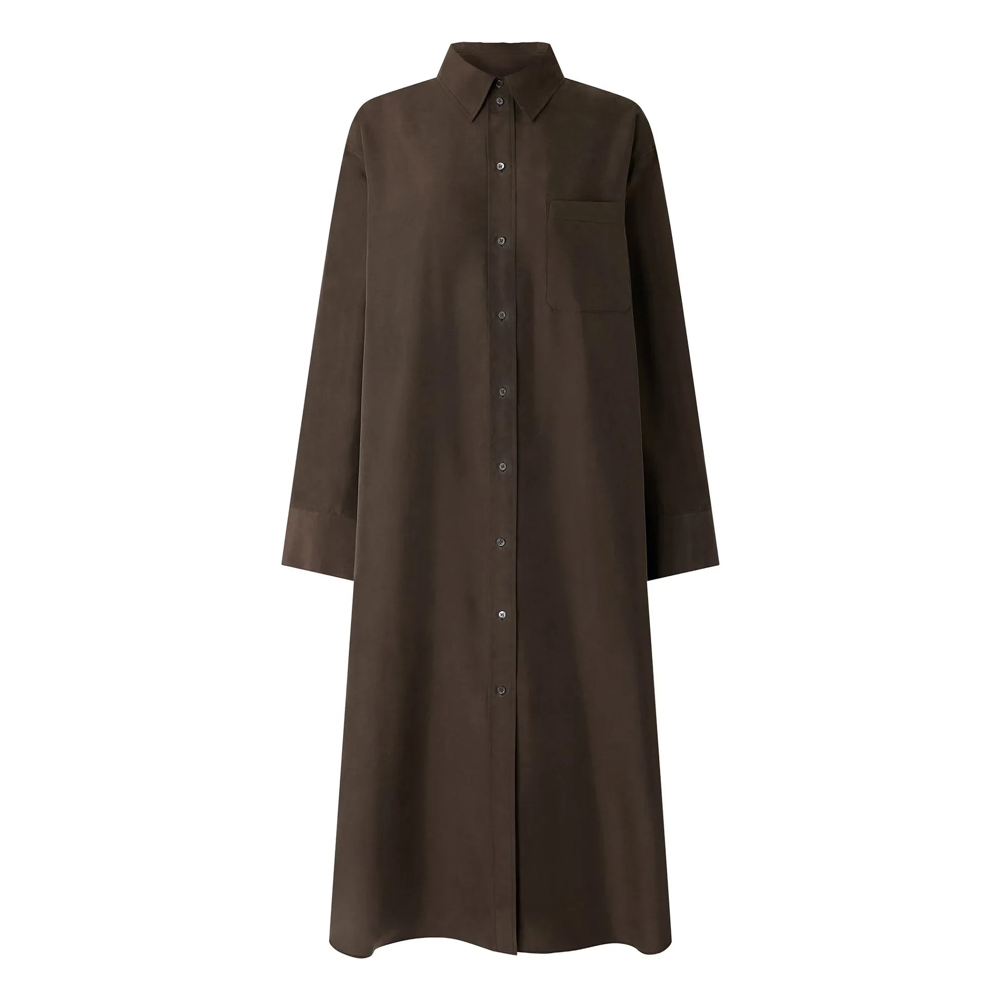 Soeur - Flora silk dress | Dark khaki