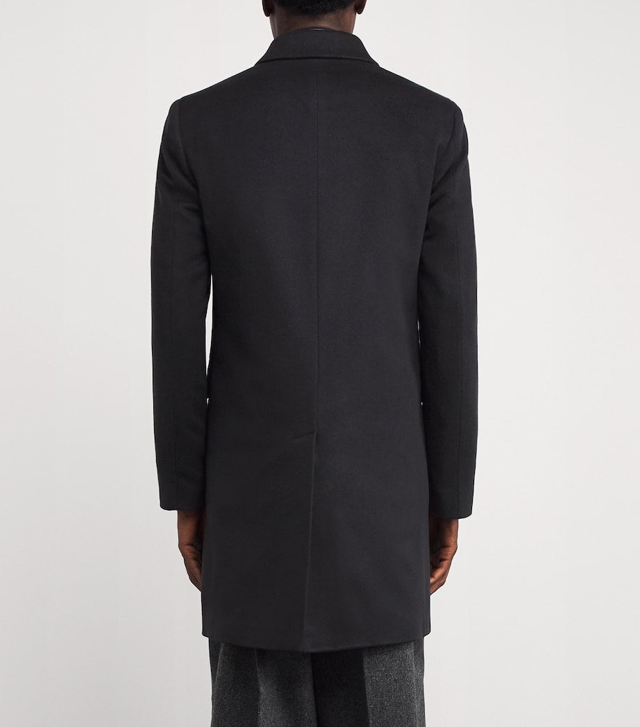 Paul Smith Blue Wool-Cashmere Overcoat