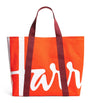 Harrods Orange Large Cotton Logo Tote Bag