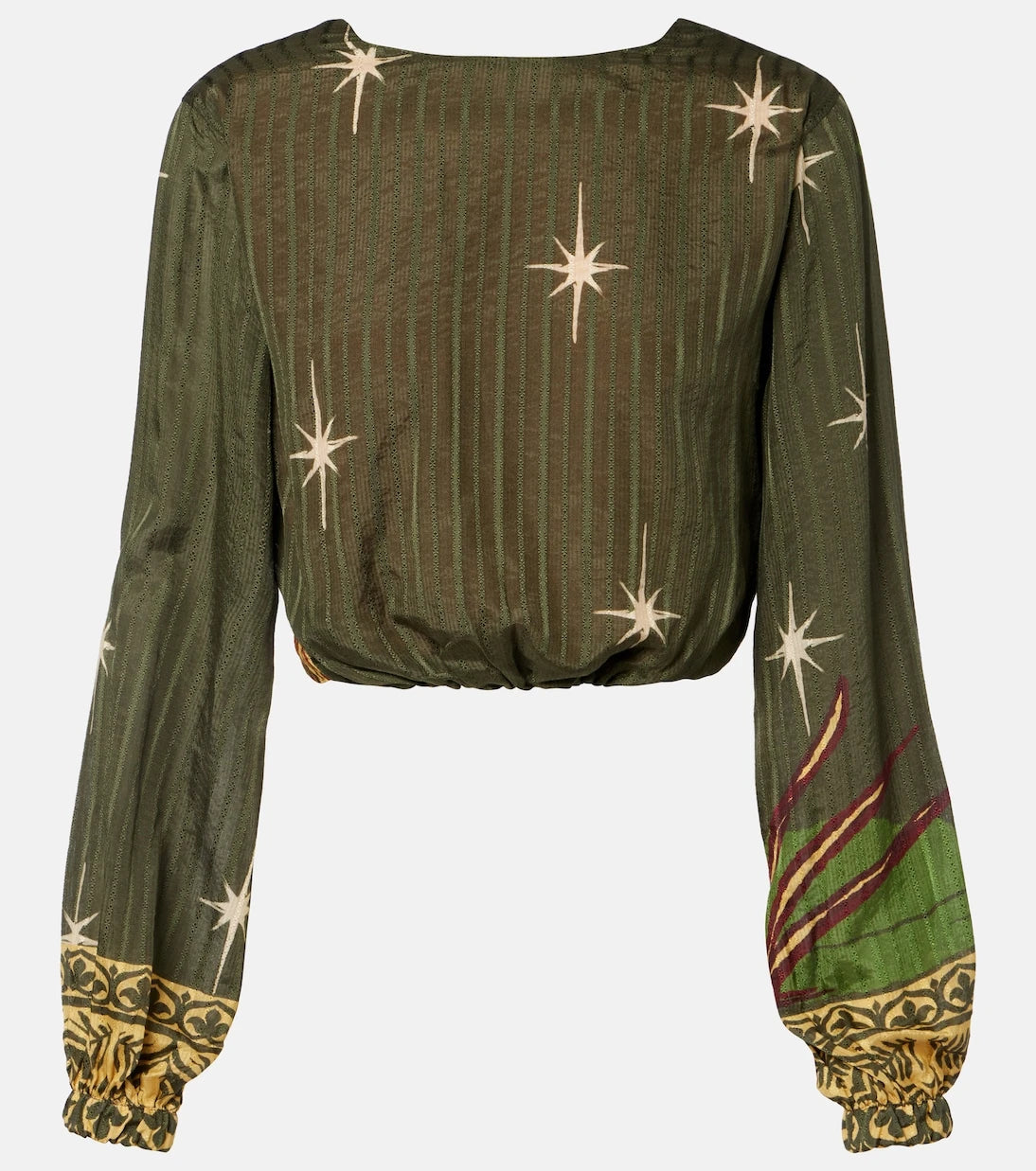 Johanna Ortiz - Printed silk and cotton jacquard blouse
