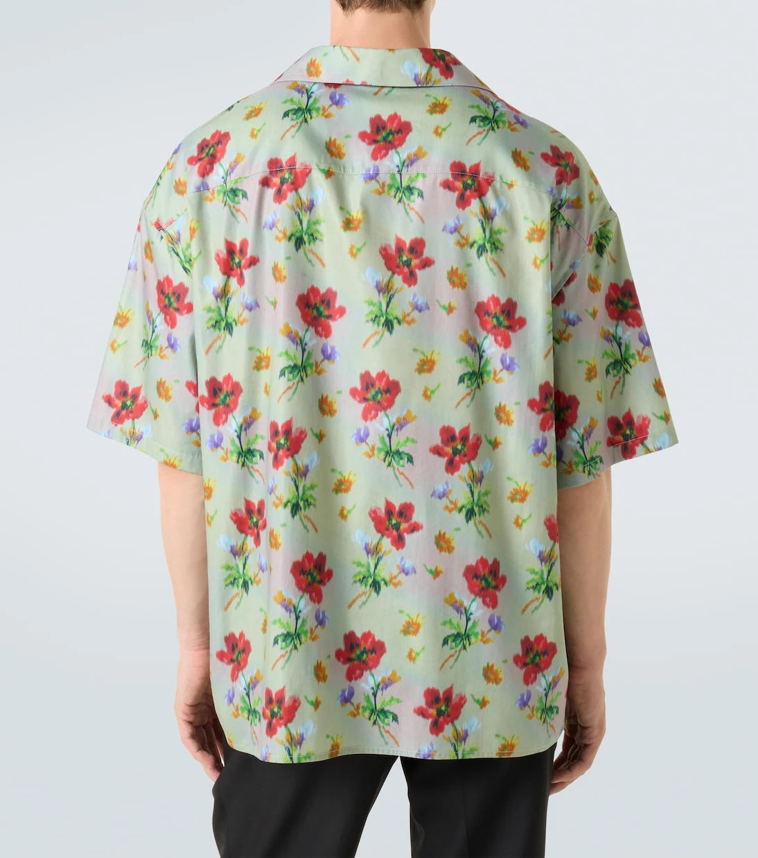 Loewe - Floral cotton and silk twill bowling shirt