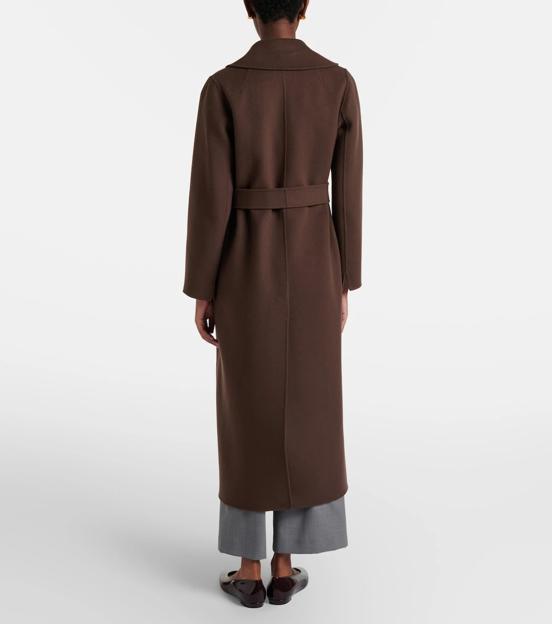 'S Max Mara - معطف بولدو من صوف الفيرجن ملفوف