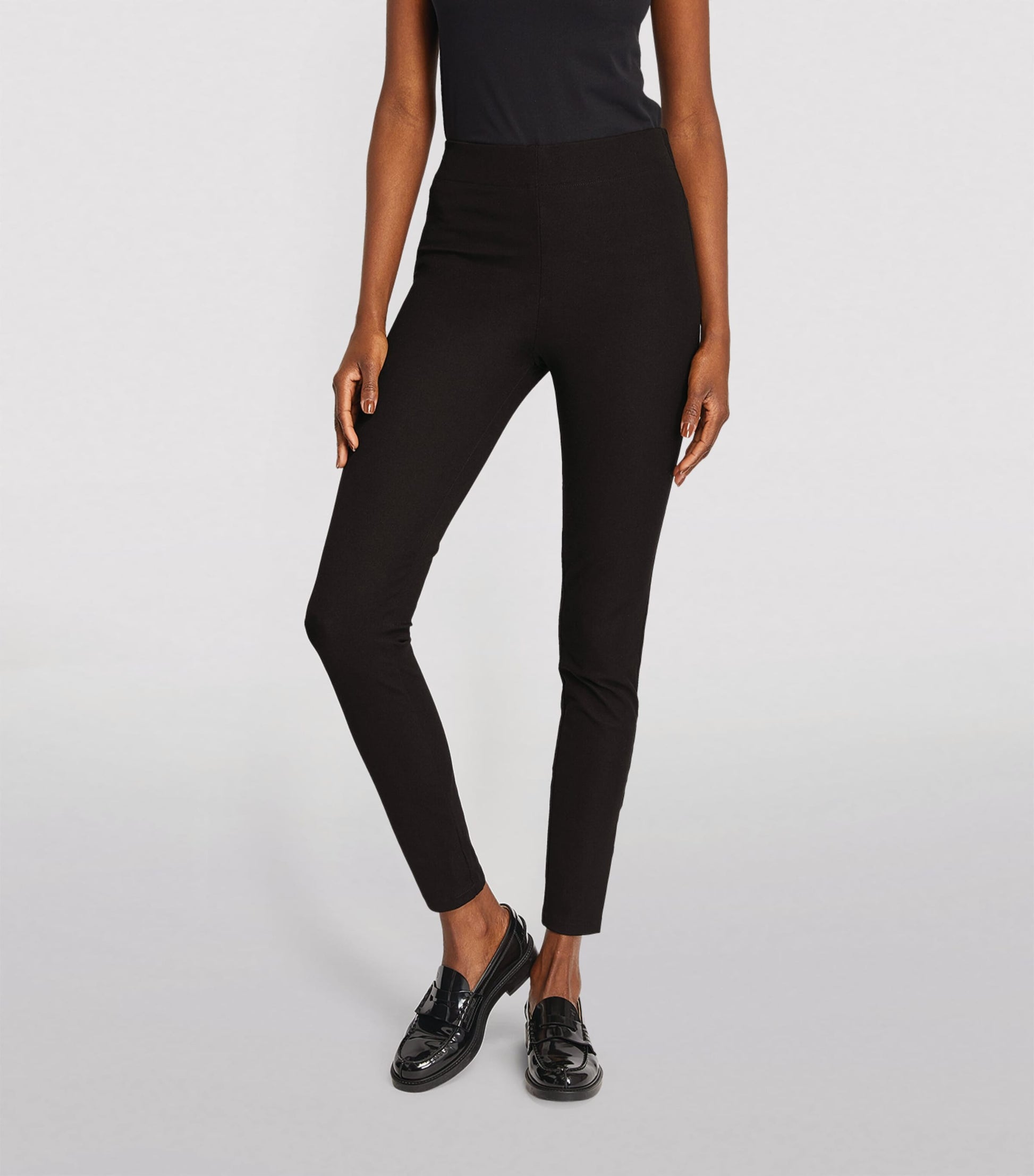 Gabardine Stretch Leggings BLACK