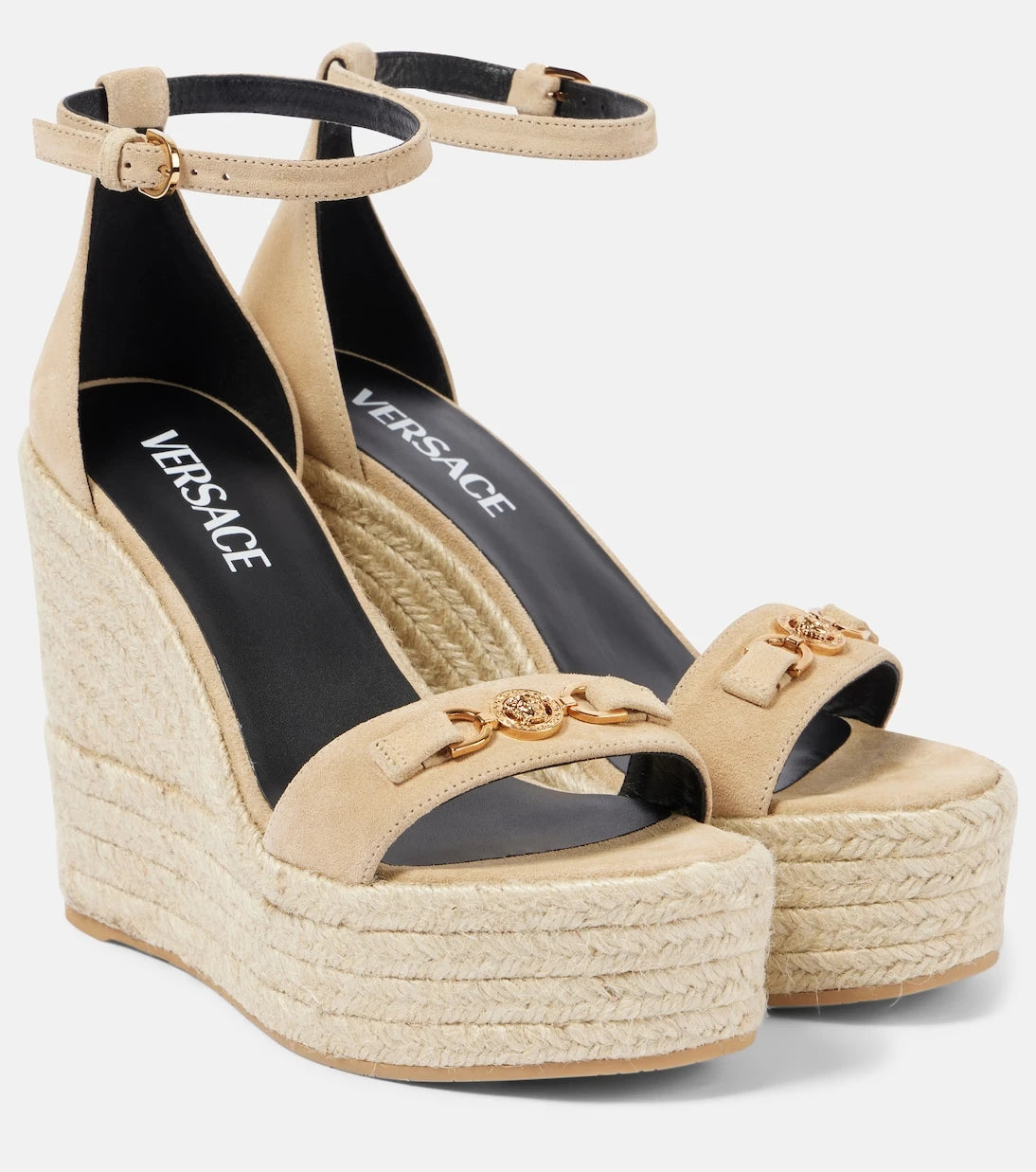 Versace - Medusa '95 leather wedge sandals