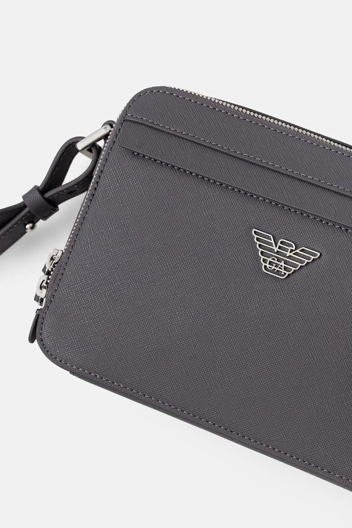 Emporio Armani erkek suni deri çapraz çanta