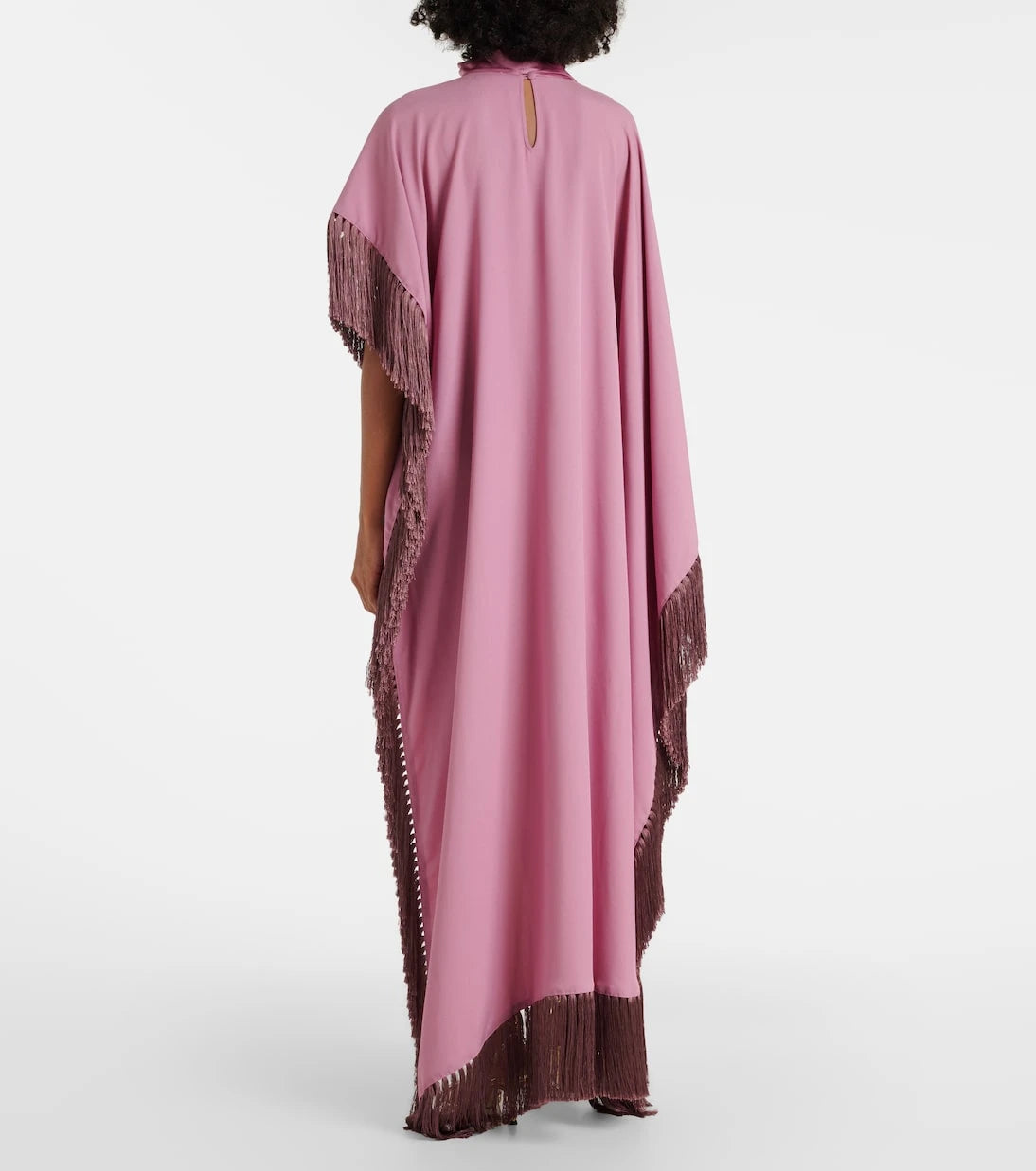 Taller Marmo - Asymmetric fringed satin kaftan