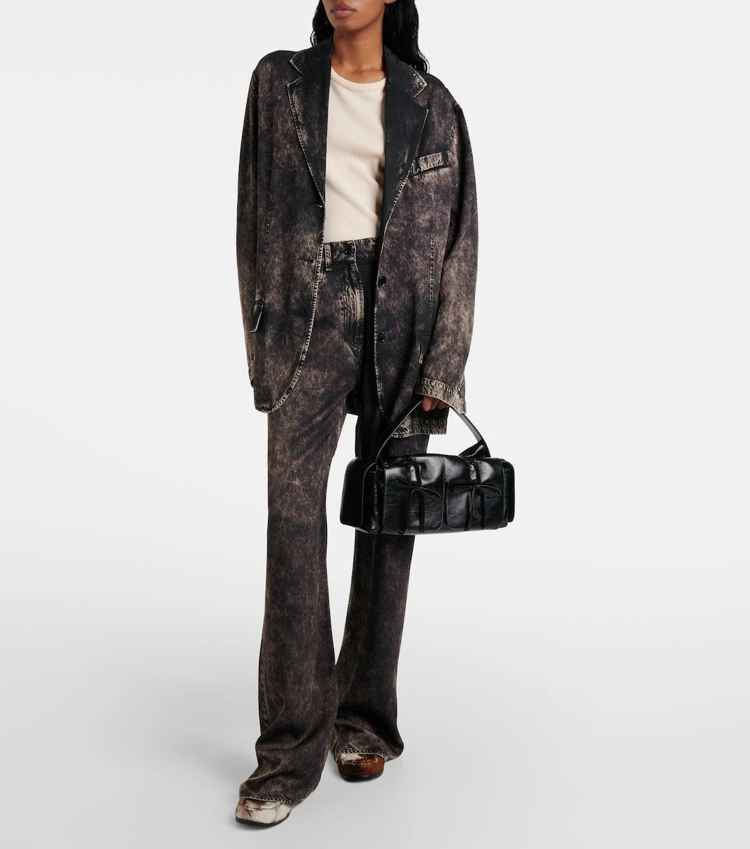 Acne Studios - Bow-detail leather tote bag