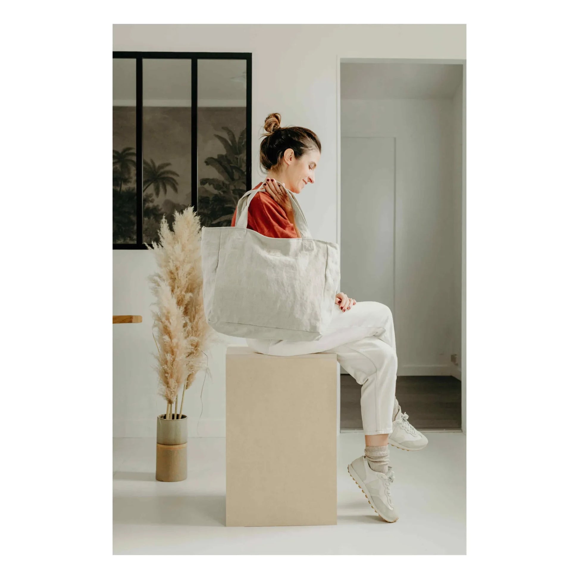 Adorna - Isia Linen Changing Bag
