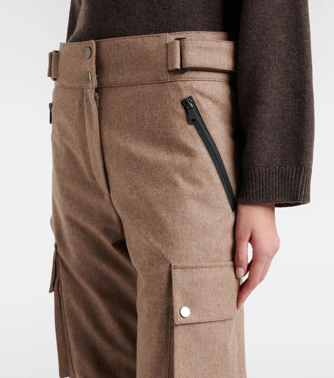 Brunello Cucinelli - Virgin wool flannel cargo pants