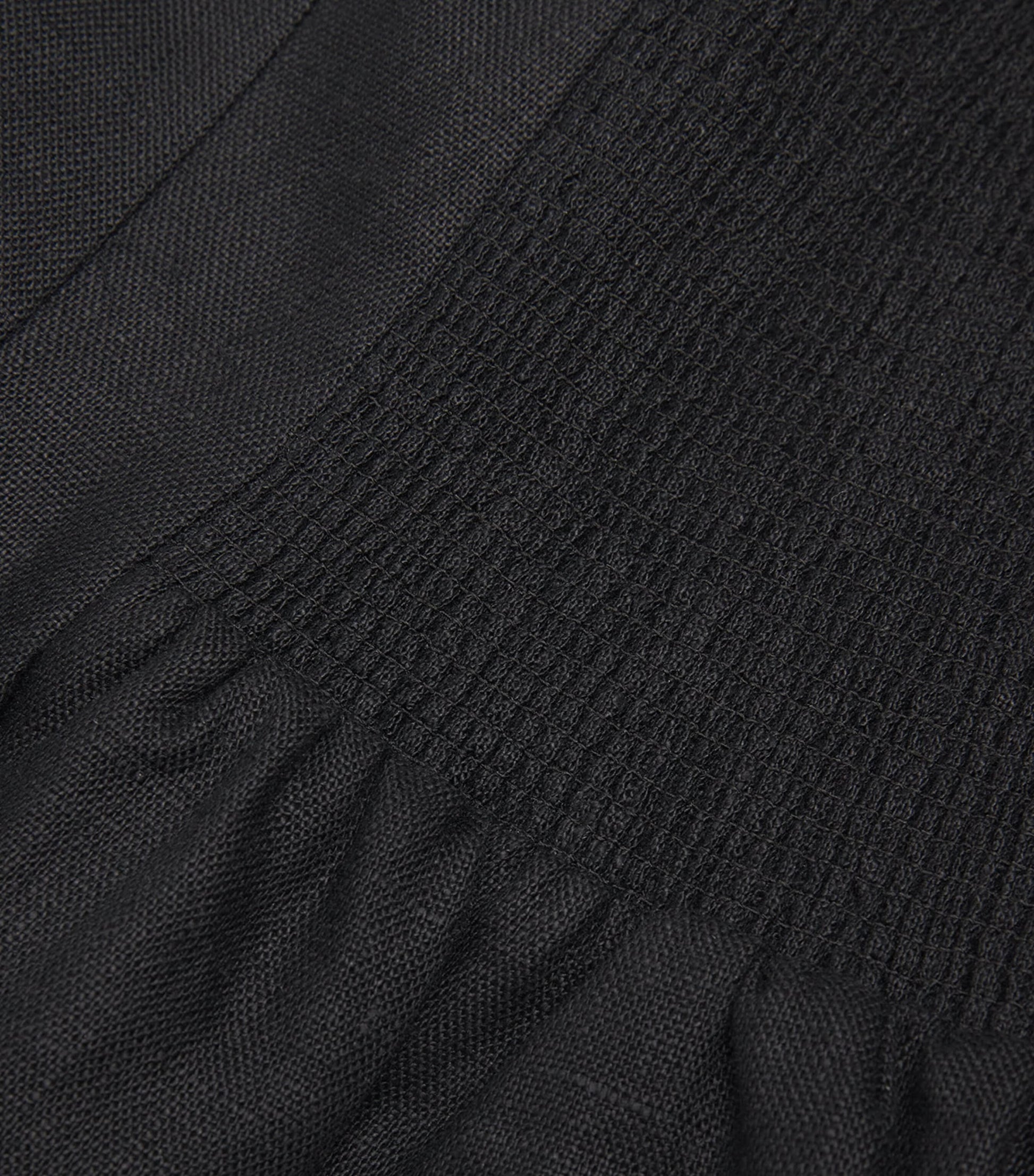 Posse Black Linen Rosalie Peplum Top