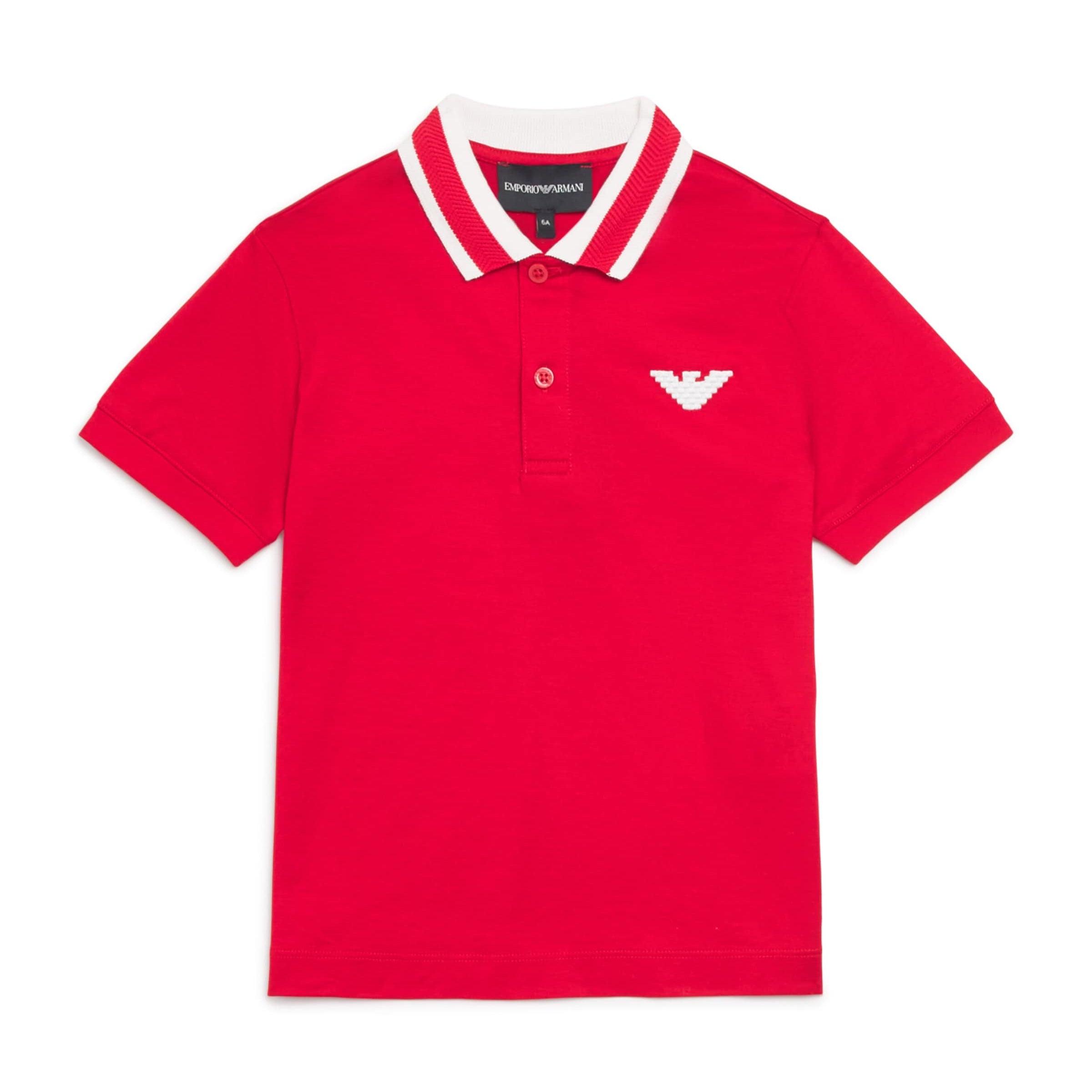 Emporio Armani Kids Stretch-Cotton Logo Polo Shirt (4-16 Years)
