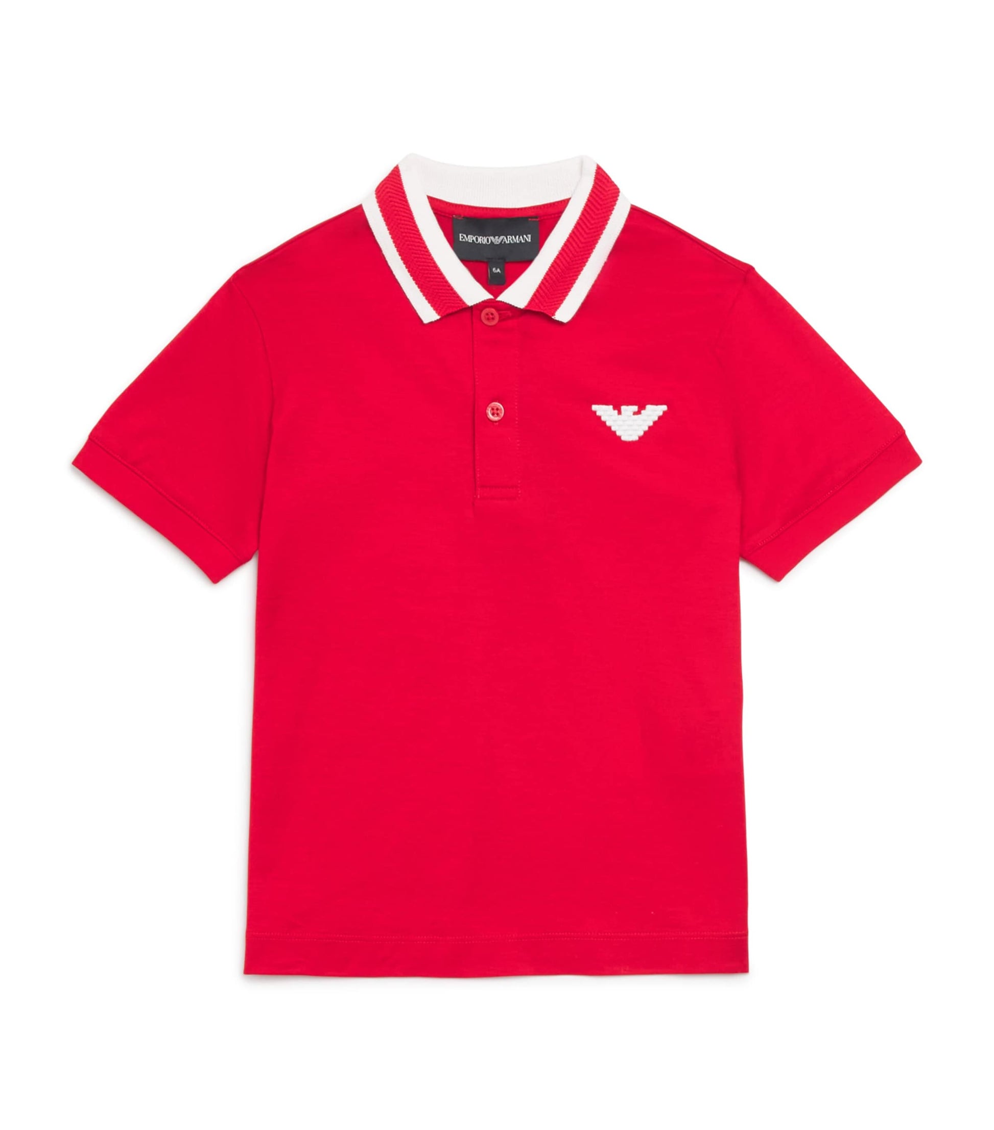 Emporio Armani Kids Stretch-Cotton Logo Polo Shirt (4-16 Years)