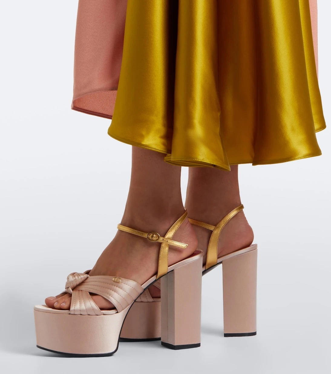 Valentino Garavani - Crasher satin platform sandals