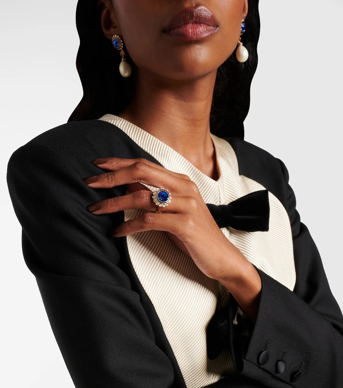 Valentino - VLogo crystal-embellished ring